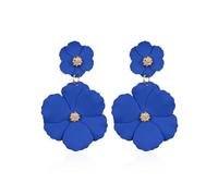 TOFBS Ohrringe Damen Mädchen Blumen Tropfen Lange Matte Metal Ohrringe Boho Vintage Blütenblatt Modeschmuck Geschenke Zubehör