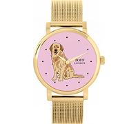 Toff London Beige Golden Retriever Head Hundeuhr 38mm Gehäuse 3atm Wasserdicht Maßgeschneidertes Quarzwerk Luxus Modisch