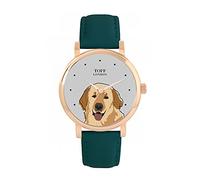 Toff London Beige Golden Retriever Head Hundeuhr 38mm Gehäuse 3atm Wasserdicht Maßgeschneidertes Quarzwerk Luxus Modisch