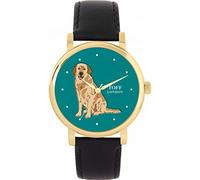 Toff London Beige Golden Retriever Head Hundeuhr 38mm Gehäuse 3atm Wasserdicht Maßgeschneidertes Quarzwerk Luxus Modisch