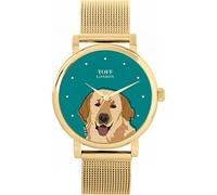 Toff London Beige Golden Retriever Head Hundeuhr 38mm Gehäuse 3atm Wasserdicht Maßgeschneidertes Quarzwerk Luxus Modisch