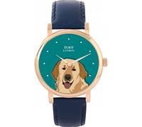 Toff London Beige Golden Retriever Head Hundeuhr 38mm Gehäuse 3atm Wasserdicht Maßgeschneidertes Quarzwerk Luxus Modisch
