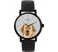 Toff London Beige Golden Retriever Head Hundeuhr 38mm Gehäuse 3atm Wasserdicht Maßgeschneidertes Quarzwerk Luxus Modisch
