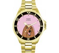 Toff London Braune Afghanen-Kopf-Hundeuhr