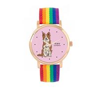 Toff London Braune weiße Border-Collie-Hundeuhr