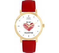 Toff London Weiß mit rotem Herzen Be My Valentine Watch