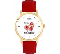 Toff London Weiß mit rotem Herzen Be My Valentine Watch