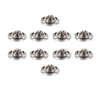 Tofficu 10 Stück Abnehmbare Metallknöpfe 18mm Hitzebeständige Legierung Flache Befestigungsknöpfe für Mäntel Pullover Hemden Vielseitige Kleiderbefestigung