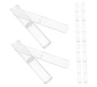 Tofficu 10stücke Bleistiftetui aus Kunststoff Transparente Stiftbox Kleine Bleistiftboxen Leere Geschenkbox für Stifte Federmäppchen ohne Stifte