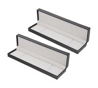 Tofficu 2 Stück pack Pu Leder Uhrenbox Organizer für Herren und Damen Rechteckige Schmuckaufbewahrungsbox mit Perlenvelours Futter für Hochzeit und Reise