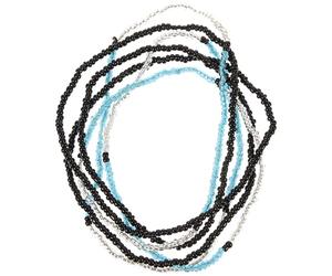 Tofficu 2 Stück Taillenperlenkette aus Glasperlen Stylische Strand Taillenkette für Damen Modischer Bikini Schmuck Schwarz Dekoration für Bikinis und Tankinis