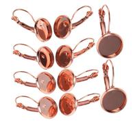 Tofficu 20 Stück Ohrringrohlinge mit Fassungen 12mm Roségold aus Eisen Selbstgemacht Schmuckzubehör für Ohrringanhänger Herstellung Harz und Edelstein Bastelset