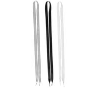 Tofficu 3 Stück pack Modische Satin Schnürsenkel für Damen 1,2m Lang aus Polyester mit Feiner Verarbeitung in Schwarz Weiß und Grau Praktisches Schuhzubehör für Eleganten Look