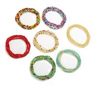 Tofficu 7 Stück Handgefertigter Mehrlagiger Taillenperlenketten aus Perlen und Gummiband für Damen Modischer Körperschmuck für Strand und Besondere Anlässe