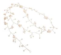 Tofficu Damen Brautgürtel mit Perlen und Blumen Dekorativer Hochzeitsgürtel aus Kupferdraht und Kunststoff nicht Verblassend und Reißfest für Abendkleider und Brautduschen