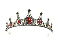 Tofficu Elegante Brautkrone im Barockstil Hochzeitskopfschmuck mit Strass für Brautfrisur und Festliche Anlässe