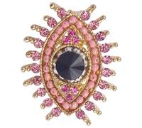 Tofficu Elegante Damen Brosche mit Bösem Blick Motiv Metall Anstecknadel in Rosa Leicht und Rostbeständig Modisches Schmuckaccessoire für Kleidung und Taschen