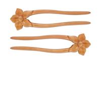 Tofficu Retro Holz Haarnadel U förmig 13,6cm Vintage Haarstab Haarschmuck für Frauen und Mädchen Hochzeit Valentinstag