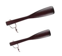 Tofficu Schuhlöffel Lang Holz 2 Stück aus Holz Extra Langer Griff für Bequemes Anziehen für Senioren und Schwangere Sicherer Schuhanzieher