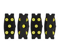 Tofficu Silikon Überschuhe 2 Paar mit 5 Spikes für EIS und Schneewanderungen rutschfest Schwarz Leicht