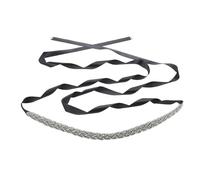 Tofficu Strass Hochzeitsgürtel für Braut mit Schwarzem Satinband Dekorativer Taillengürtel mit Funkelnden Kristallen für Elegante Hochzeits und Verlobungskleider
