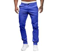 TOFOTL Cargo Hosen Männer Anglerhose Cordhosen Gym Trousers Slim Hochelastische Freizeitanzug Polizei Regular Golfhosen Arbeitshosen Fischerhose Swat Polyester Jogginghose Herren Königsblau M