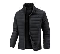 TOFOTL Flauschige Jacke Herren Übergröße Sportliche Winterjacke Long Ultraleichte Daunenjacke Maler Winterjacke Puffer Elegant Joggen Fahrrad Usa 3in1 Dicke Warm Steppjacke Winter Herren Schwarz L