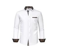 TOFOTL Hemd Herren Langarm Unterhemden Tshirts Männer Pack 5er Sweatshirt Button Pyjama Compression Tshirts Winter Stehkragenhemd Wikinger Thermo Oberteil Herren Weiß XL