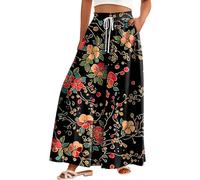 TOFOTL Hosen Damen Elegant Culotte Sporthose Stoffhose Wide Leg Pants Women Jogginghose Weites Bein Tights Wildleder Golfhose Marlenehose Satin Yogahose Musselin Hose Damen Schwarz XXL