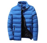 TOFOTL Leichte Steppjacke Übergrößen Jogging Moderne Österreich Winter Palton Herren Warme Pufferjacke Winter Sehr Warme Winterjacke Herbst Große Größen Maler Dünne Daunenjacke Herren Blau XXL