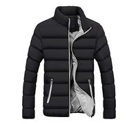 TOFOTL Mantel Herren Winter Lang Puffer Jacket Winterjacke Ohne Kapuze mit Kapuze Pilot Vintage Slim Wärme Marke Sehr Warme Daunenjacke Dicke Maler Gefütterte Steppjacke Winter Herren Grau 5XL