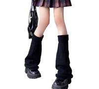 TogetherKings lange Beinstulpen, LoseGestrickte Socken Damen Winter-Thermo-Beinstulpen Punk-Kniestrümpfe, Warme Oberschenkel Hohe Socken