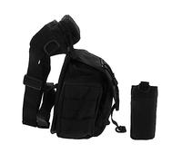 TOGEVAL 1 Stück Beintasche Wasserdichtem Oxford Gewebe Multifunktionale Outdoor Tasche für Reisen Wandern Radfahren und Camping Strapazierfähig und Reißfest Schwarz