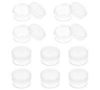 TOGEVAL 10 Stück Kleiner Uhren Ersatzteilboxen mit Schraubdeckel Transparente Kunststoff Kleinteileboxen Ø30mm X 16mm Dicht Schließend für Uhrenreparatur und Schmuckaufbewahrung