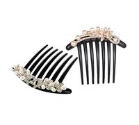 TOGEVAL 2 Stück Hochzeits Haarkamm aus Perlen und Strass Teiliges Brautschmuck für Elegant und für Hochzeit und Verlobung Vielseitig Einsetzbar