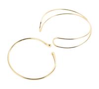 TOGEVAL 2 Stück Verstellbares Oberarmreif-set Damen Minimalistischer Goldfarbener Arm Cuff Bangle Offene Manschette Modischer Armschmuck für Alltag Büro und Outdoor Langlebiges