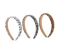 TOGEVAL 3 Stück Retro Damen Stirnband Leopard Zebra muster Leichtes Langlebiges Haarband aus Hochwertigem Vielseitig für Alltag Party und Banquet Modisches Haarschmuck accessoire