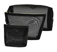 TOGEVAL 3 Stück Teiliges Mesh Kosmetiktaschen Kleine Strapazierfähige Reise Organizer Leichte Transparente Make Up und Pflege Aufbewahrungstaschen für Unterwegs Praktische Kulturbeutel