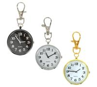 TOGEVAL 3stücke Schlüsselanhänger-taschenuhr Aus Strapazierfähigen Materialien Mit Schnallen-Design Leicht An Handtasche Oder Gürtel Zu Befestigen Klarem Für Einfachen Zeitabgleich