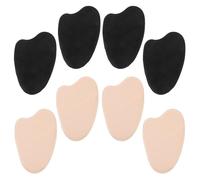 TOGEVAL 4 Paar Mittelfußpolster für Damen Vorfußpolster mit Dämpfung Selbstklebende Einlegesohlen für Hohe Schuhe Rutschfest und Wiederverwendbar Hautfarben und Schwarz