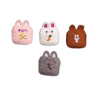 TOGEVAL 4 Stück Teiliges Niedliche Aufbewahrungsbeutel mit Cartoon Motiv Große Kapazität Vielseitig als Kosmetiktasche Münzgeldbeutel und Hygieneartikel Tasche für Damen Langlebiges