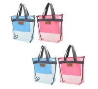 TOGEVAL 4 Teilige Duschtasche Zum Schwimmen Camping Duschtaschen Mit Reißverschluss Netz Badetasche Strand Dusch Organizer Tasche Tragbare Netztaschen Reise Duschtaschen