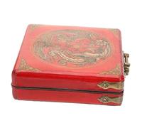 TOGEVAL Antike Schmuckschatulle Chinesische Schmuckbox mit Deckel Kleine Holzkiste für Schmuckaufbewahrung Schmuckorganizer für Damen Vielseitige Aufbewahrungsbox Zufälliger Stil