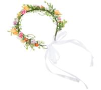 TOGEVAL Blumenkranz Stirnband Haarkranz für Frauen Leichtes Haarschmuck Blumenband in Eleganten Farben Geeignet für Hochzeiten Partys und Fotografie