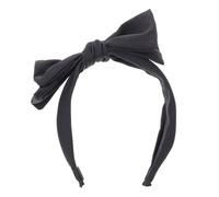 TOGEVAL Großer Schwarzer Schleifen Haarreif Damen Doppellagiges Rutschfestes Stirnband mit Breiter Dekoratives Haaraccessoire für Eleganten Look und Festen Beim Alltag