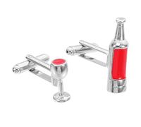 TOGEVAL Kreative Manschettenknöpfe aus Legierung Im Weinglas Design 1 Paar Vielseitig für Kostümpartys Halloween und Alltagsmode