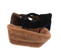 TOGEVAL Kunstfell Stirnband Damen 3 Stück-pack Breites Elastisches Ohrenwärmer Haarband aus Weichem Kunstpelz für Kaltes Wetter Winterausflüge Sport und Alltag