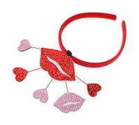 TOGEVAL Rotes Herz Stirnband Mit Glitzer Für Valentinstag Hochzeit Und Partys Trendiges Haarschmuck Für Frauen Romantische Fotografie Und Festliche Anlässe