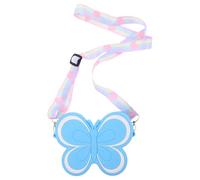 TOGEVAL Schmetterling Silikon Geldbörse Kleine Umhängetasche Weiche Mini Münztasche Süßes Accessoire für Mädchen in Himmelblau