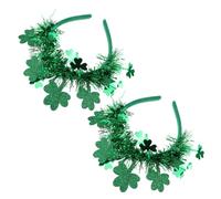 TOGEVAL St. Patricks Day Stirnband GrüN Kleeblatt Glitzer Haarreif Damen Leichtes Haarschmuck ZubehöR FüR Irische Party Feiertage